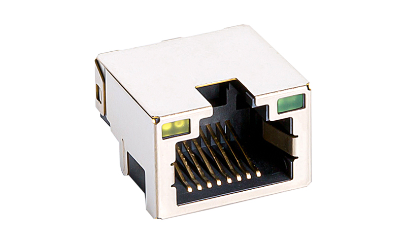 带LED沉板SMT 8P8C RJ45